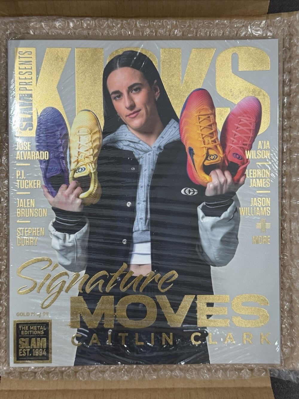 SLAM Gold Metal Kicks 29 Caitlin Clark Magazine Limited Edition 19/94 IN HAND